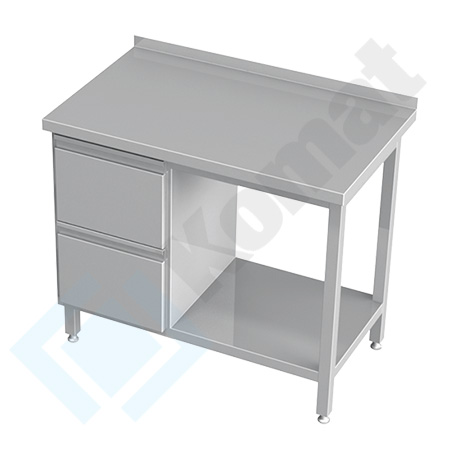 KST-026 - Stół przyścienny z szufladami i półką